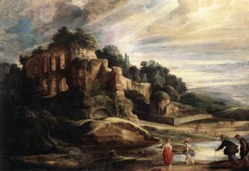 Peter Paul Rubens : Landscape with the Ruins of Mount Palatine in Rome